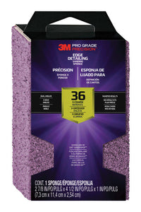 3M 4-1/2 in. L X 2-7/8 in. W X 1 in. 36 Grit Extra Coarse Dual Angle Dust Channeling Sanding Sponge