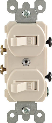 Leviton 15 amps Single Pole Toggle Switch Light Almond 1 pk