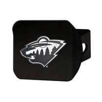 NHL - Minnesota Wild Black Metal Hitch Cover