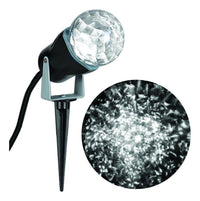 Gemmy Lightshow Kaleidoscope LED Kaleidoscope Spotlight White 3 lights Black (Pack of 8)