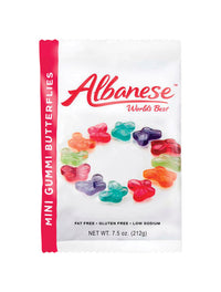 Albanese Mini Butterflies Assorted Fruit Flavors Gummi Candy 7-1/2 oz. (Pack of 12)