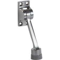 SPB5878 4" Commercial Grade Brass Kickdown Door Stop - Satin Chrome