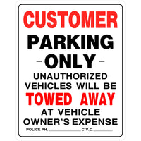 Hillman English White No Parking Sign 19 in. H X 15 in. W (Pack of 6)