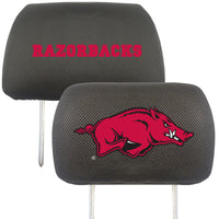 University of Arkansas Embroidered Head Rest Cover Set - 2 Pieces