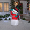 Znone Gemmy White Polyester Plug-In LED Inflatable Snowman Brain Freeze 31.89 L x 32.68 W in.