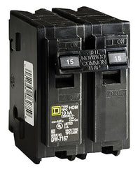 Square D HomeLine 15 amps Surge 2-Pole Circuit Breaker