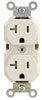 Leviton 20 amps 125 V Duplex Light Almond Outlet 5-20R 1 pk