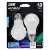 Feit Enhance A15 E26 (Medium) Filament LED Bulb Daylight 60 Watt Equivalence 2 pk