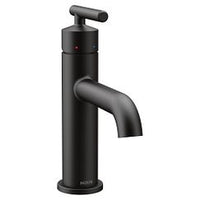 Matte black one-handle high arc bathroom faucet