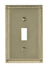 Amerelle Georgian Satin Nickel 1 gang Die-Cast Metal Toggle Wall Plate 1 pk