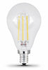 Feit Enhance A15 E12 (Candelabra) Filament LED Bulb Daylight 60 Watt Equivalence 2 pk