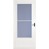 Larson 81 in. H X 36 in. W Vinyl/Wood White Mid-View Reversible Self-Storing Storm Door