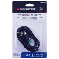 Monster Just Hook It Up 3 ft. L Stereo Plug Cable 3.5 mm