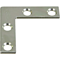 117BC 1-1/2" x 3/8" Flat Corner Brace - Zinc Plated