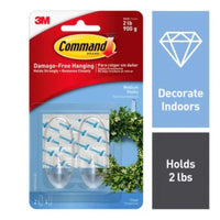 Command Strips 17091CLR Medium Clear Commandâ„¢ Hooks 2 Count