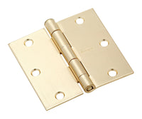 National Hardware 3-1/2 in. L Satin Brass Door Hinge 1 pk