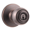 Kwikset Polo Venetian Bronze Entry Knobs 1-3/4 in.