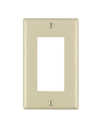 Leviton Decora Ivory 1 gang Thermoset Plastic Decorator Wall Plate 10 pk