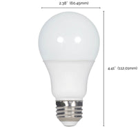 Satco A19 E26 (Medium) LED Bulb Warm White 60 Watt Equivalence 100 pk