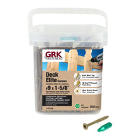 GRK Fasteners Deck Elite No. 9 X 1-5/8 in. L Star High Corrosion Resistant Wood Screws 850 pk