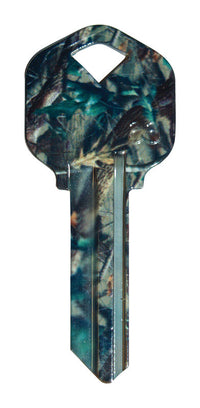 Hillman Wackey Green Camo House/Office Universal Key Blank Single (Pack of 6).