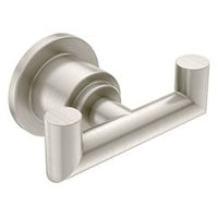 BRUSHED NICKEL DOUBLE ROBE HOOK