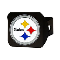 NFL - Pittsburgh Steelers  Black Metal Hitch Cover - 3D Color Emblem