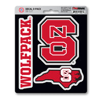 North Carolina State University 3 Piece Decal Sticker Set