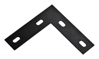 National Hardware 6.5 in. H X 1.5 in. W X 0.125 in. D Black Carbon Steel Flat Corner Plate