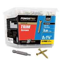 Hillman Power Pro No. 8 X 1-5/8 in. L Star Bronze Ceramic Screws 5 lb 1023 pk