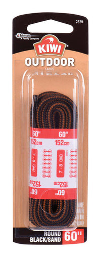 Kiwi Outdoor 60 in. Black/Sand Boot Laces