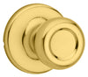 Kwikset  Tylo  Polished Brass  Steel  Passage Door Knob  3  Right or Left Handed