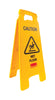 Rubbermaid English Yellow Caution Easel Floor Sign 25 in. H X 11 in. W