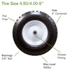 Marathon 8 in. D X 15.5 in. D 500 lb. cap. Centered Wheelbarrow Tire Polyurethane 1 pk