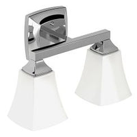 CHROME TWO GLOBE BATH LIGHT