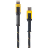 DeWalt Black/Yellow Reinforced Lightning to USB-C For Apple 4 ft. L