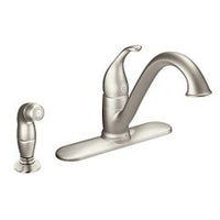 Spot resist stainless one-handle low arc kitchen faucet