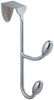 iDesign Silver Steel Medium Orbinni Over the Door Double Hook 10 lb. cap. 1 pk