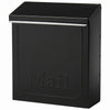 Gibraltar Mailboxes Townhouse Classic Galvanized Steel Wall Mount Black Mailbox