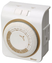 Woods Indoor Mechanical Timer 125 V White