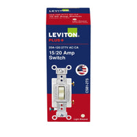 Leviton 20 amps Single Pole Toggle AC Quiet Switch Light Almond 1 pk