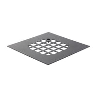 Danco 4-1/4 in. Matte Black Square Stainless Steel Drain Cover