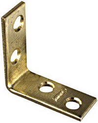 National Hardware 1.5 in. H X 0.63 in. W X 0.08 in. D Brass-Plated Steel Inside Corner Brace