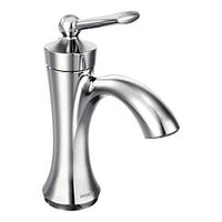 Chrome one-handle high arc bathroom faucet