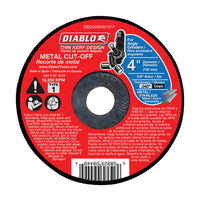 Diablo 4 in. D X 5/8 in. Aluminum Oxide Metal Cut-Off Disc 1 pk