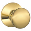 Schlage Plymouth Polished Brass Passage Lockset 1-3/4 in.