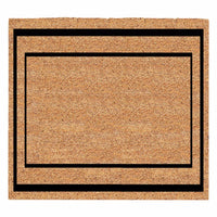 Americo Home 24 in. L X 60 in. W Black/Tan Classic Border Door Mat