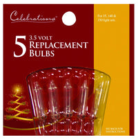 Celebrations Incandescent Mini Warm White 5 ct Replacement Christmas Light Bulbs