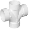 Charlotte Pipe Schedule 40 4 in. Hub X 4 in. D Hub PVC Sanitary Tee 1 pk (Pack of 4)