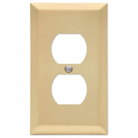 Amerelle 2 gang Stamped Steel Duplex Outlet Wall Plate 1 pk